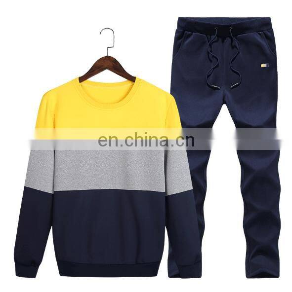 Wholesale custom autumn new sportswear suit fashion casual men's sweater trend long-sleeved trousers two-piece trend