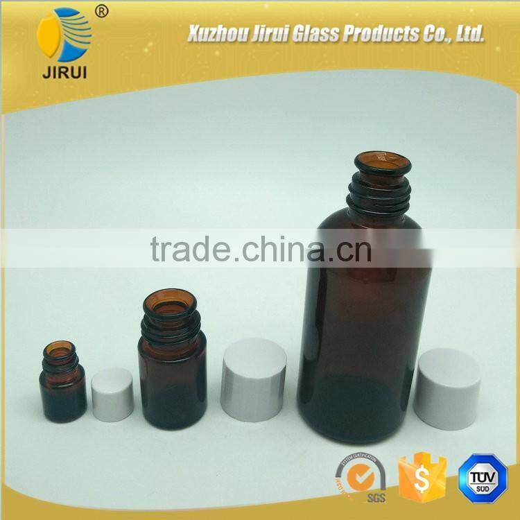 Amber pharmaceutical glass bottle with closure/ glass medical bottle