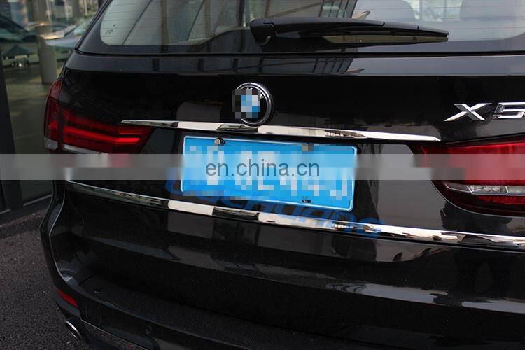 Stainless Steel Rear Door Trunk Lid Cover Trim Sticker For BMW drive Emblem Logo X5 F15 X5M F85 Car Accessories