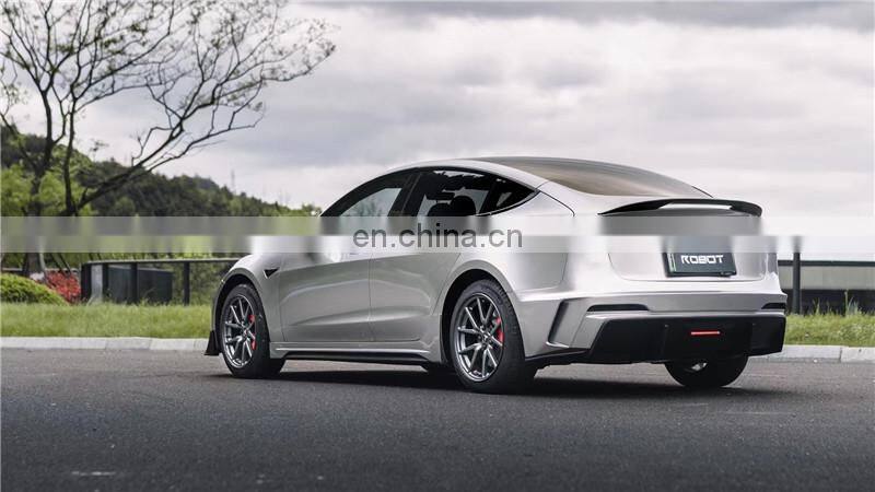 Runde New Arrival For Tesla model 3 Upgrade Hacker Robot Wide Body Kit Hood Front Rear Bumper And Lip Spoiler