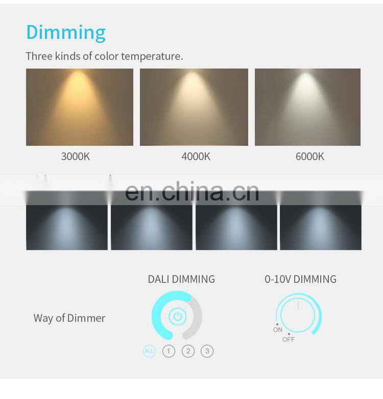 HUAYI Drop Shipping Project Aluminum 14w Indoor Market Museum Recessed Ceiling Led Spotlight