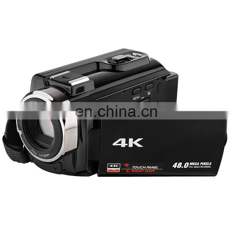 IR Night Vision 48MP 3 inch touch screen Professional ultra hd 4k video camera wifi