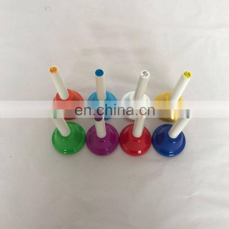 8-Note Hand Bell Children Music Toy Rainbow Percussion Instrument Set 8-Tone Bell Rotating Rattle Beginner Educational Toy Gift