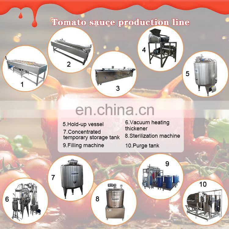 tomato sauce ketchup production processing line sachet paste filling machinery