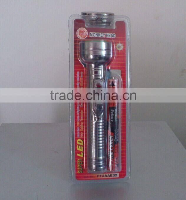 FT2AAE3 stainnless steel durable hot sell led flashlight seller