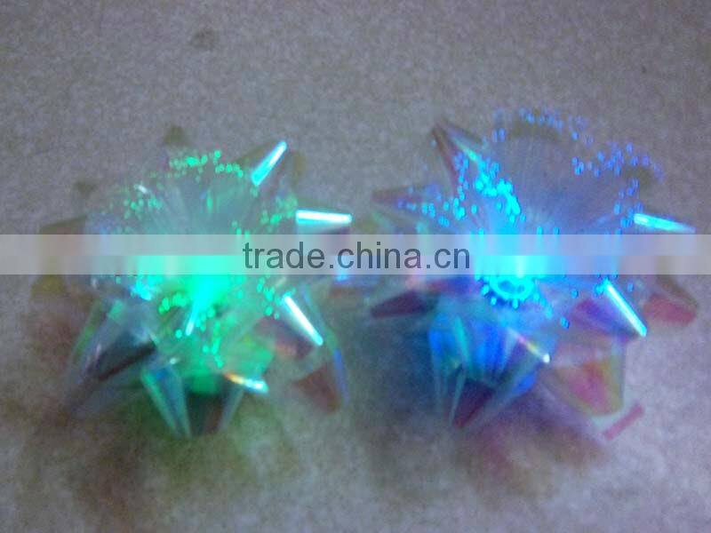 2014 HOT Sale! Festive Patry Decoration Star Ribbon Bow with LED Light for holiday decoration