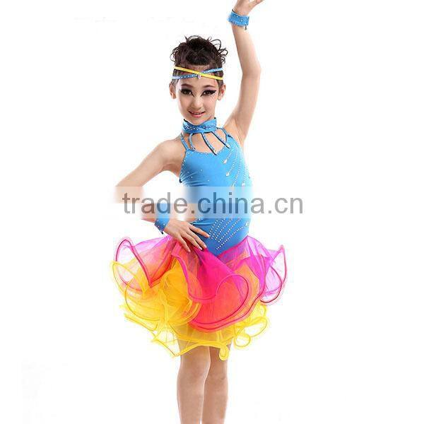 Good Luxury kids professional american competition latin dance costume latin dance cha cha cha dress