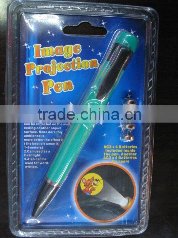 2014 alibaba stock price plastic projector ballpen , promotional gifts led projector pen with factory price