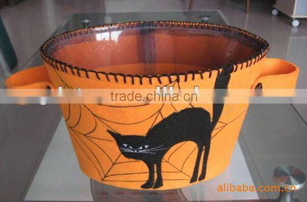 Decorative Halloween barrel Halloween candy barrel