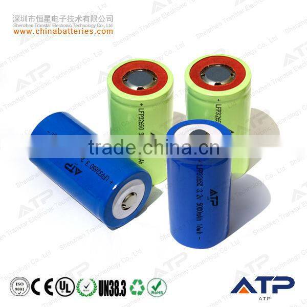Long lasting ifr32650 3.2v 5ah lifepo4 32650 battery cell