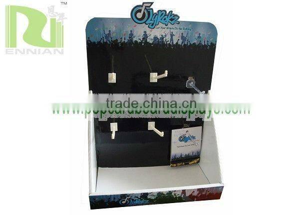 USB Disk Carton Box Cardboard Counter Displays One Direction With Metal Hook for hanging