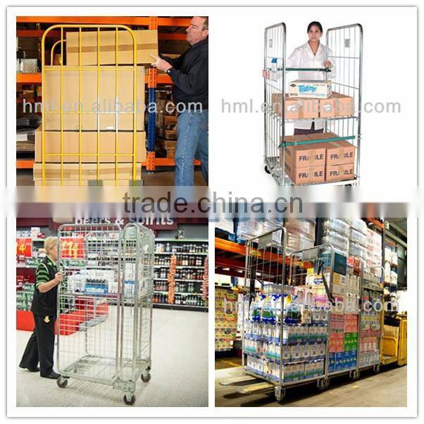 Supermarket steel roll container trolleys manufacturer
