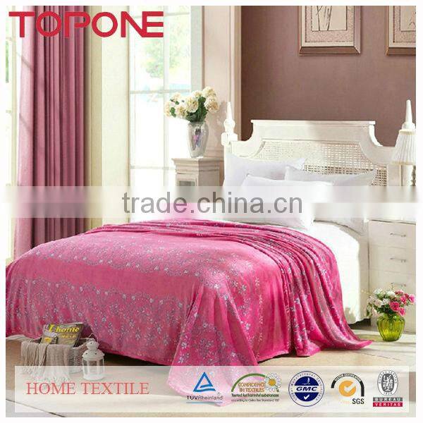 Pretty colorful printed cheap soft korean mink blanket