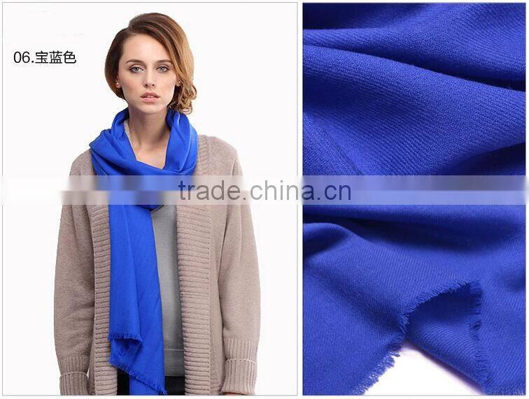 Tassel Plain Twill Indian Wool Cape Shawl