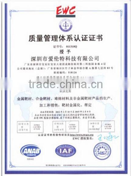 price per kg bonding sputtering target sputtering target materials chromium metal price