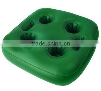 PVC inflatable beer cooler with cups holes