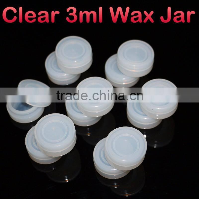 Food grade clear silicon oil jars 3ml silicone bho container non-stick silicone essential oil container