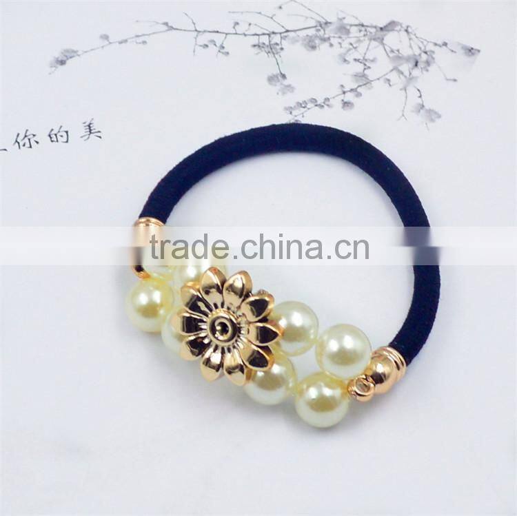 Elegant Women Hair Accessories Charm Pearl Rubber Bands Headwear Girls Elastic Hair bands