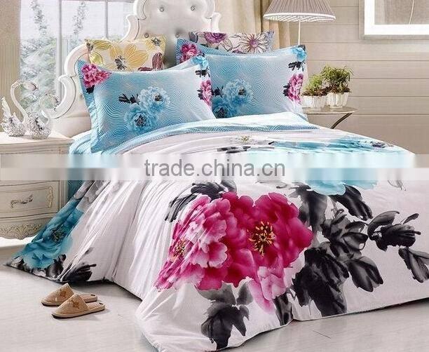 twill polyester material fabric disperse printed textiles fabric for home textile/polyester brushed flower designs fabric