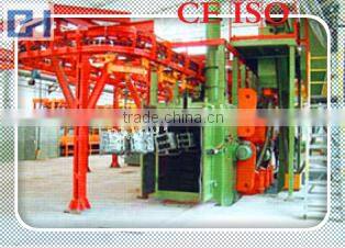 Piled and released type shot blasting machine used for removing sand and surface cleaning
