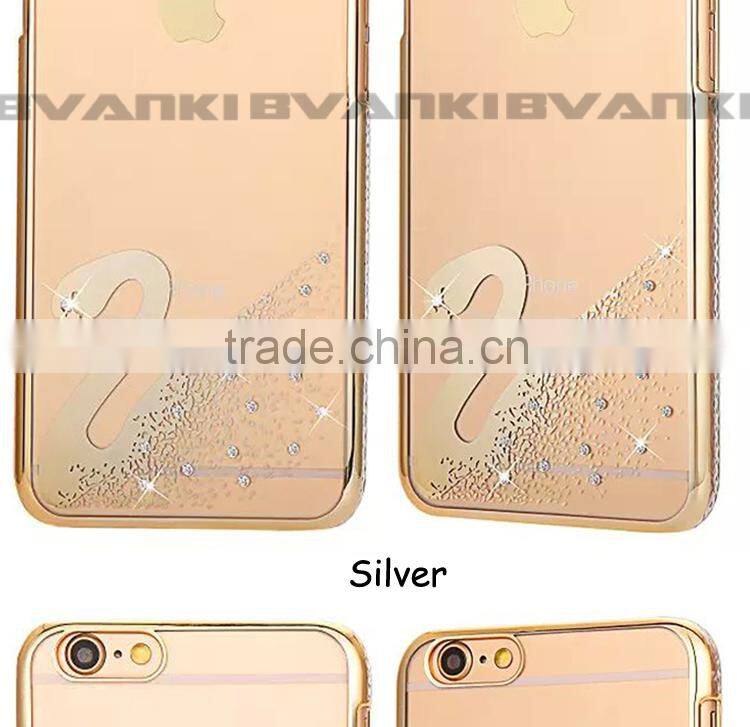 Novelties 2016 Mobiles Accessories Transparent Plastic Case Diamond Cases For iPhone 6 Phone Unlocked Original G4 Mobile Case