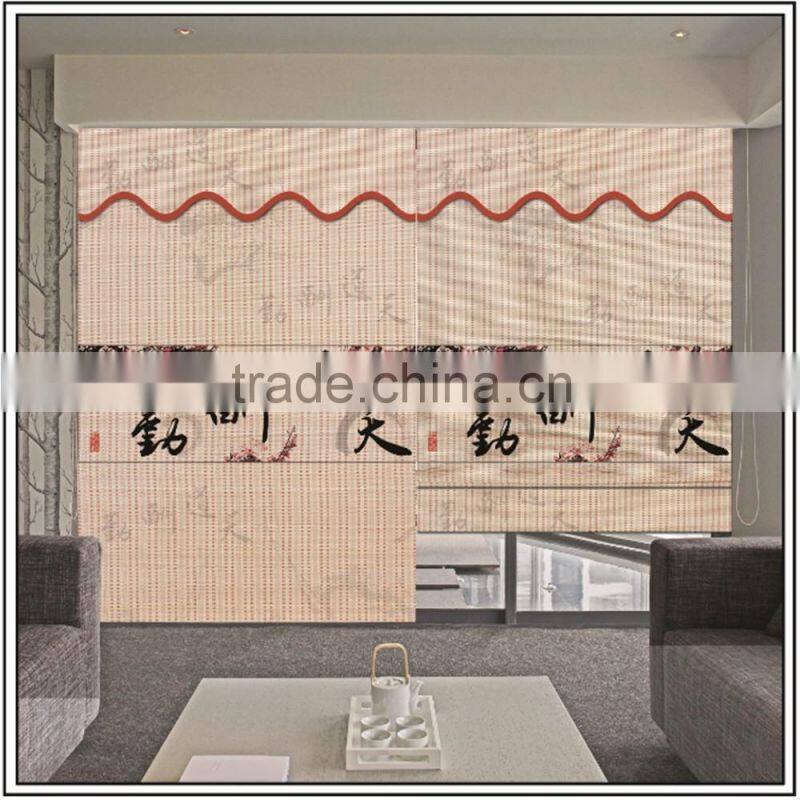 Kingo manual bamboo louvers blinds roller curtain