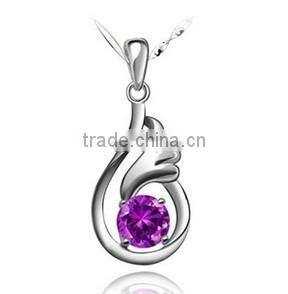 High Quality amethyst heart pendant