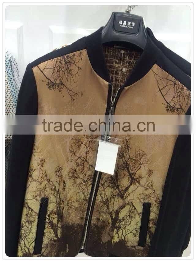 Garment in Stock Lot man leisure jacket suit for spring or winter hot sell - 1016