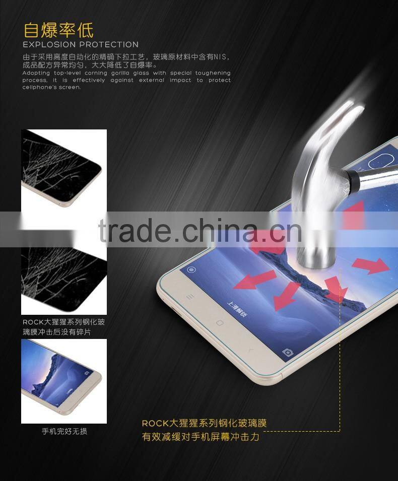ROCK 2.5D 9H 0.3MM Anti Scratch Tempered Glass Screen Protector For Xiaomi Redmi Note 3 Clear Screen Protective Film MT-5264