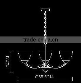 3 pcs E14 modern LED chandelier light