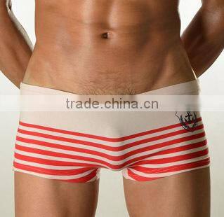2015 Fashion Stripe Underwear US Navy Breathable Mens boxer Underwear