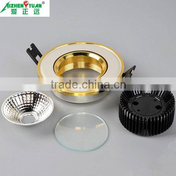 Gold color cut95mm sun flower radiator 7w led ceiling light