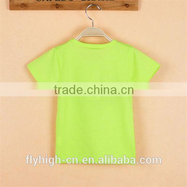 promotional short sleeve cotton material custom t shirt for kids