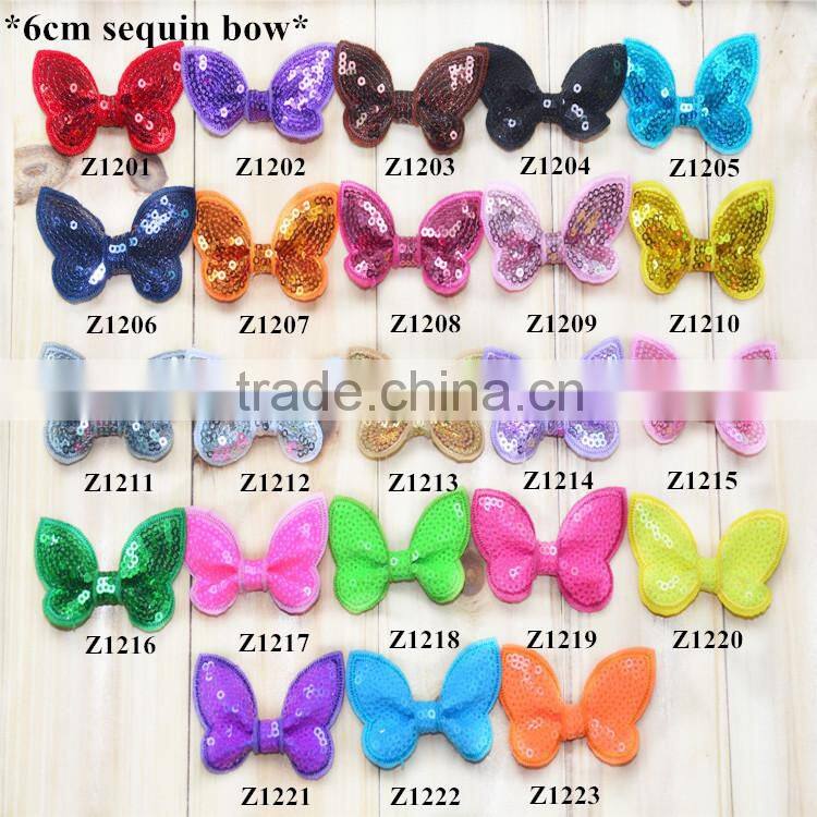 Fancy large 5" sparkle sequin bow for headband accessory,15 colors to pick up for new design hair bow
