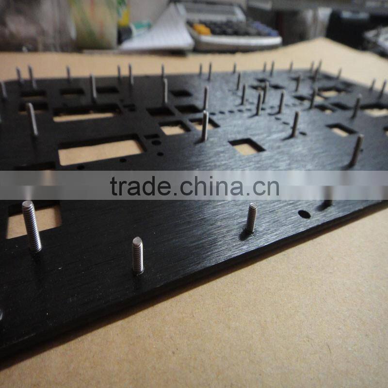 Custom stamping powder coating streching aluminium sheet with stud