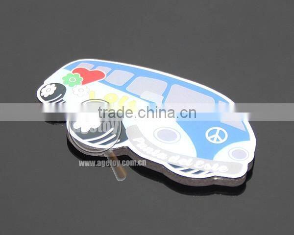 Uruguay Punta Del Este Souvenirs Car Shaped Rubber Magnet Stainless Steel Metal Custom Full Color Printing Fridge Magnet