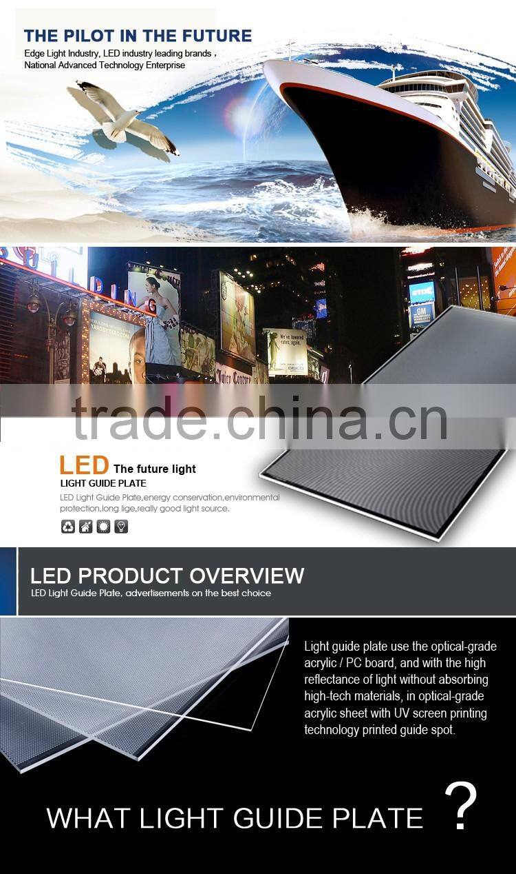 Edgelight Edgelux Panel laser pmma optical mirror LGP engraving safety sign