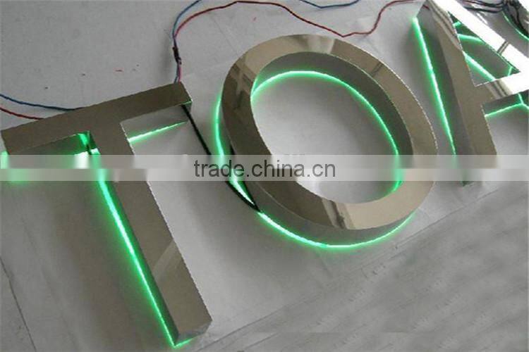 Super popular Stainless steel LED backlit back lit acrylic sign