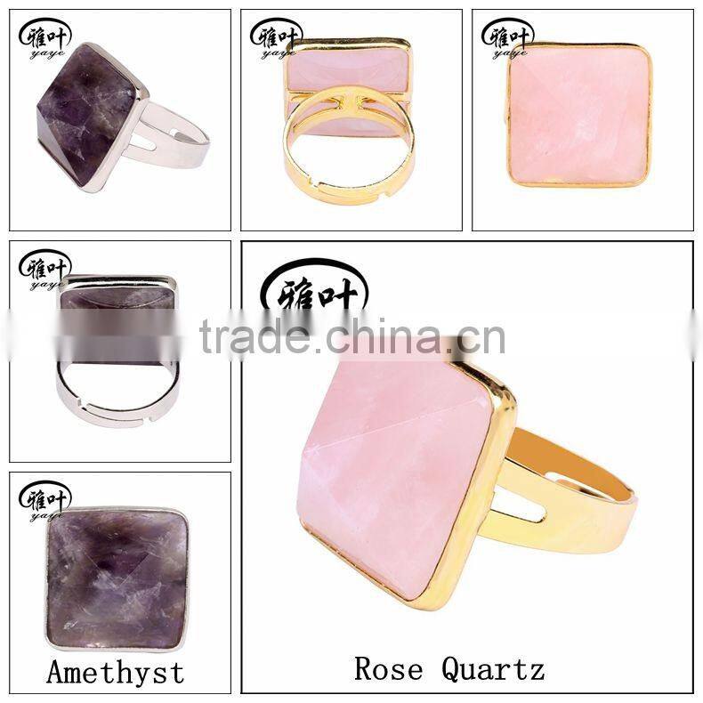 Wholesale gemstones ring diamond shape ring ceremeny gifts
