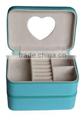 Charming Lady Love Practical Travel Style PU Cosmetic Organizer Box