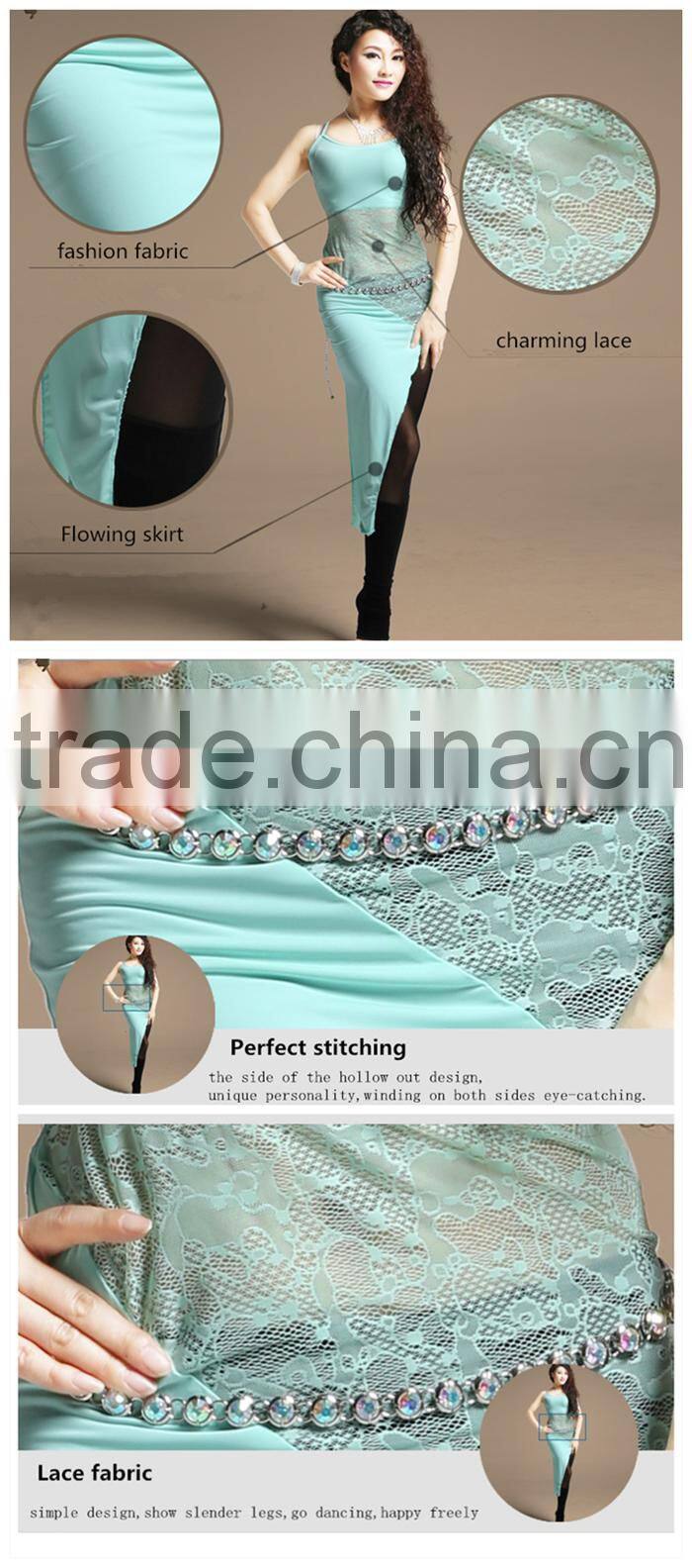 Wuchieal performance new design belly dance dress from china factory (QC2268-2)
