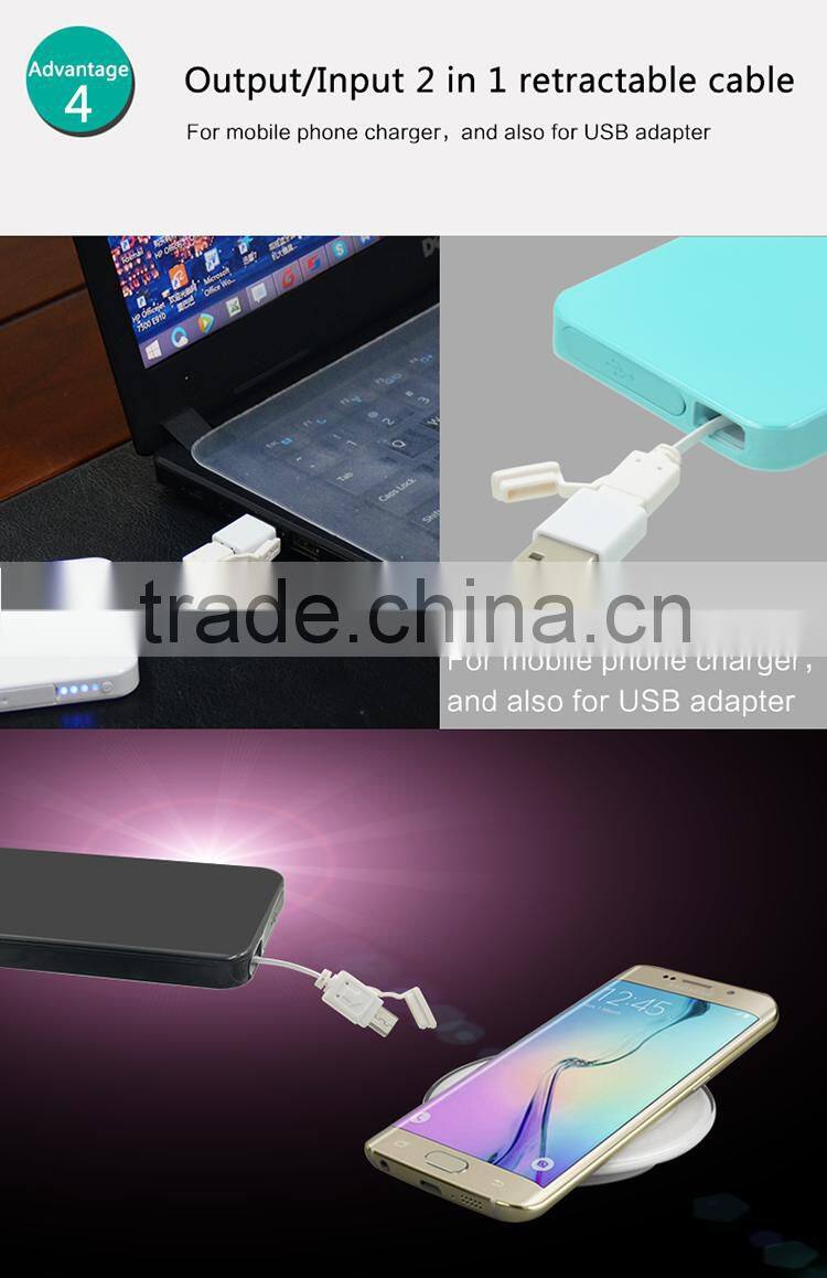 CE FCC ROHS universal portable power bank from 14years power bank factory