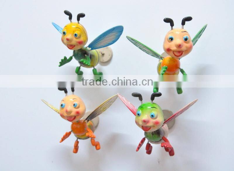 4 Inch Pearl Powder Plastic Bee Garden Ornamental Products For Wholesaler