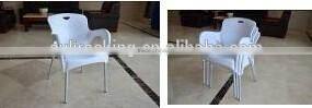 PP Back&Seat and Al legs Blow Mold Folding Chair