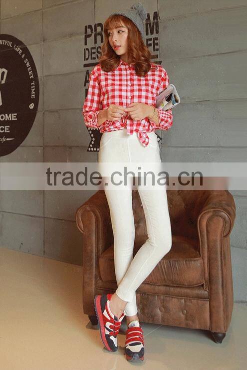 Spring was thin outer wear leggings big yards Korean Slim stretch pencil pants feet high waist pants nine points