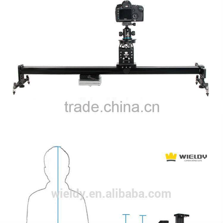 Portable Wieldy Load 8 Kg Video DSLR Slider Pan Tilt Head Rail for 5D2 5D3