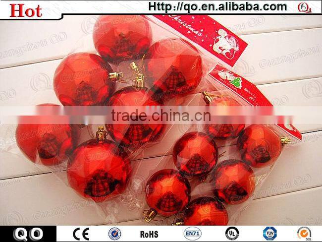 2014 best selling colorful plastic christmas ball for X'mas decoration