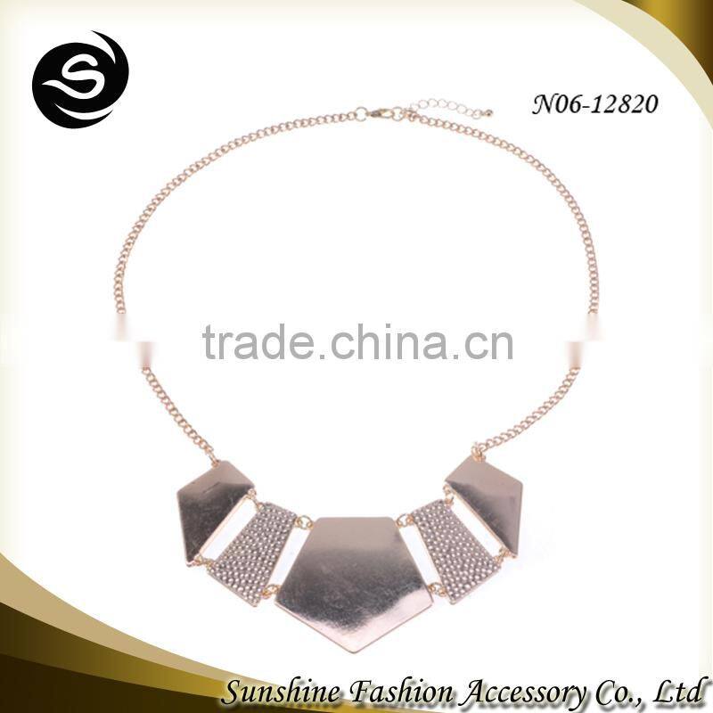 2015 fashion wholesale jewelry 18k gold plated jewelry set crystal decoration necklaces jewelry