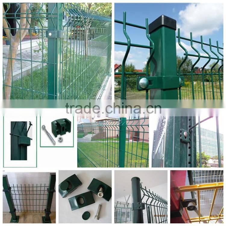 Hot dipped galvanized and pvc coated security curved 3d wire welded fence