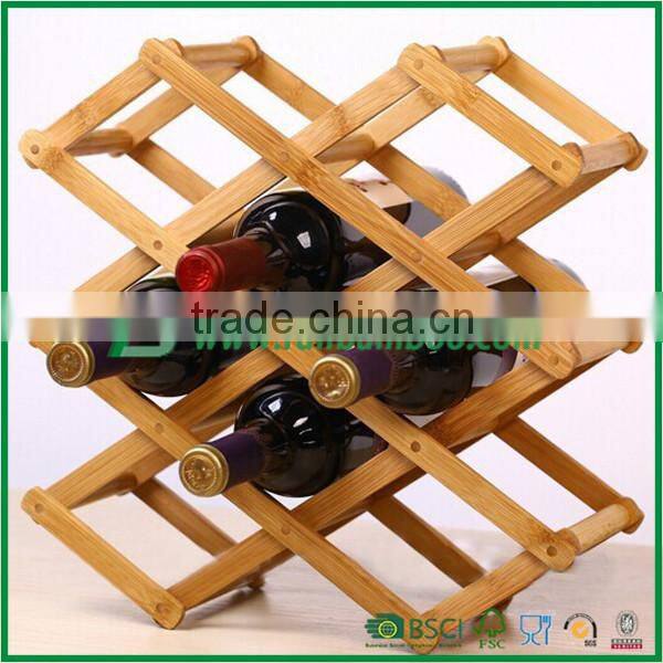 Portable Bamboo Wine Bottle Holder Wine Rack